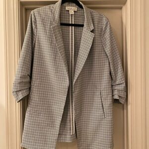 Rachel Zoe Large Black and White Long Blazer